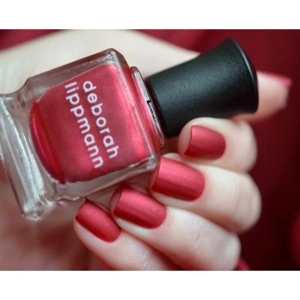 Deborah Lippmann Silk Matte Nail Polish Red Silk Boxers Limited Edition .5 oz